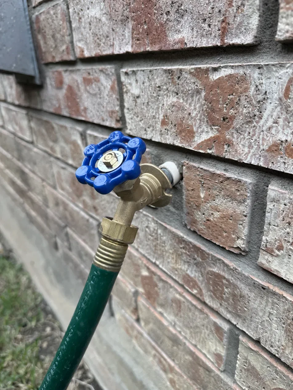 Repaired exterior hose bib and spigot